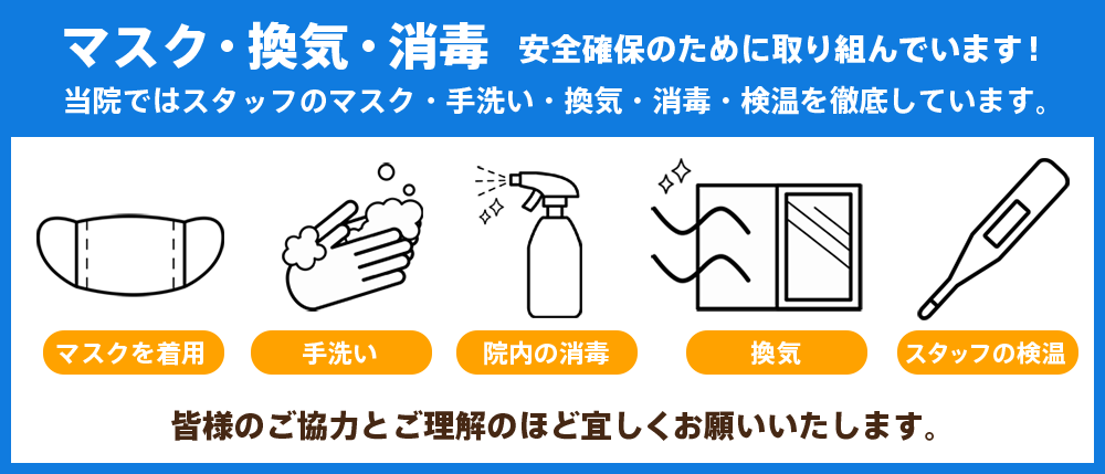 新型コロナウイルス感染症対策実施中